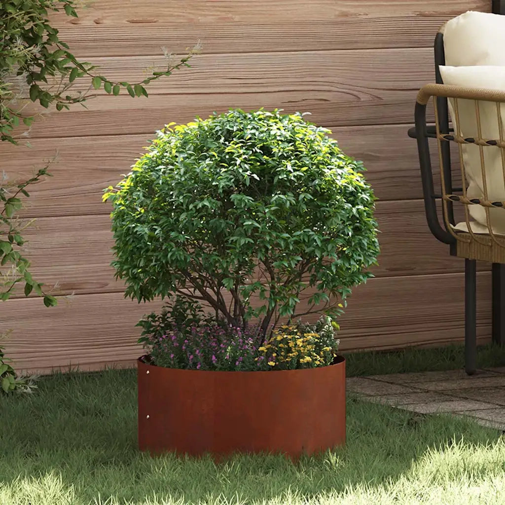 vidaXL Vaso da giardino Marrone 40 x 40 x 20 cm Acciaio corten