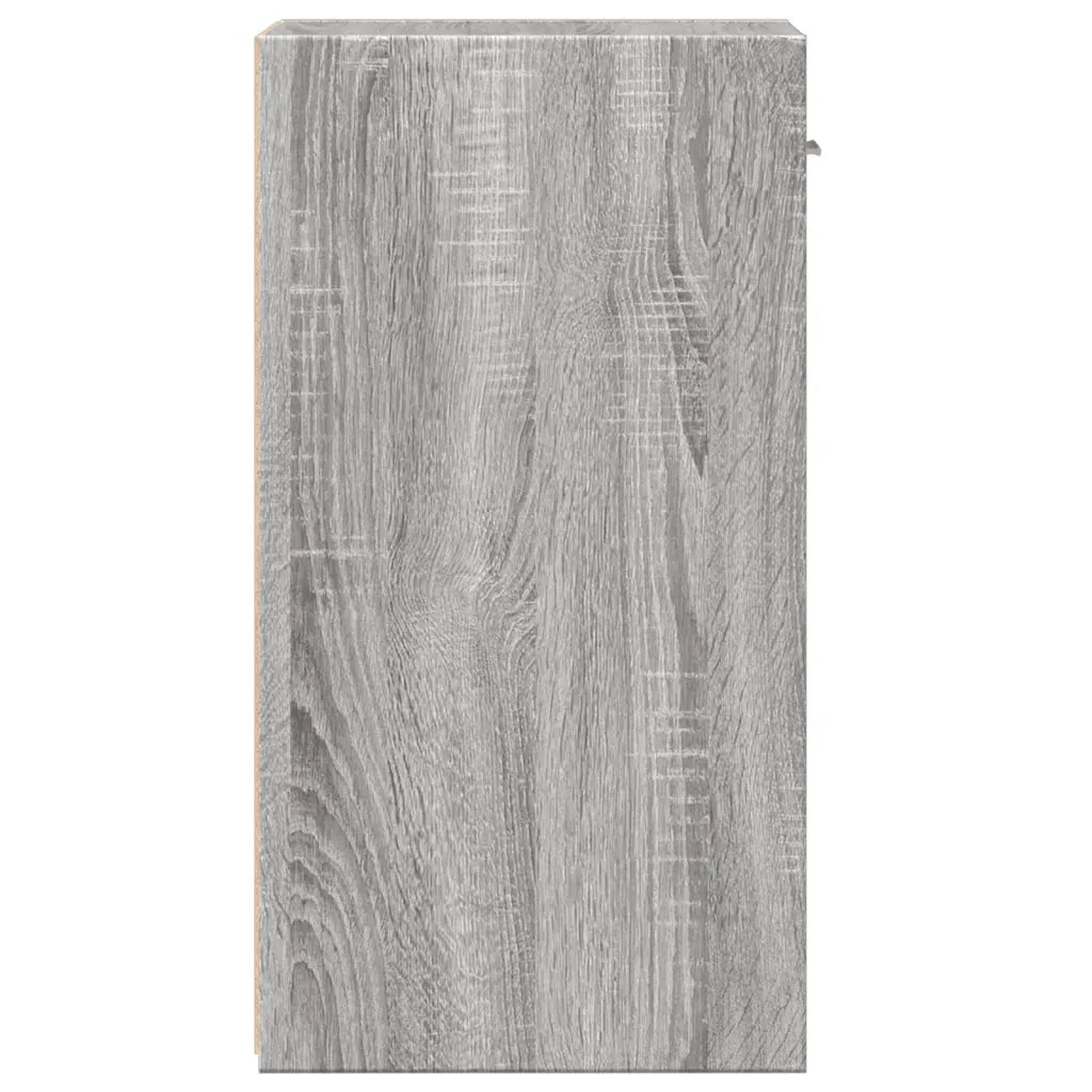Comodino Grigio Sonoma 35x34x65 cm in Legno Multistrato