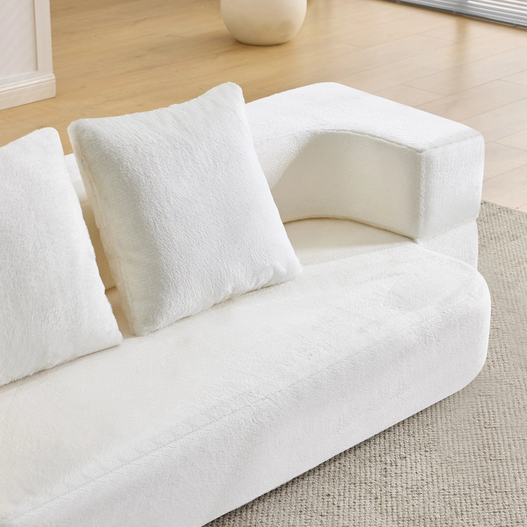 DIVANO LETTO 2 posti 31x31x110 cm Bianco crema in foam, senza montaggio