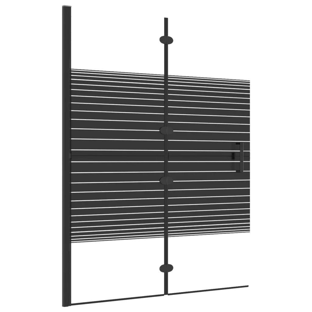Pannello Doccia Pieghevole in ESG 100x140 cm Nero CFW6435378