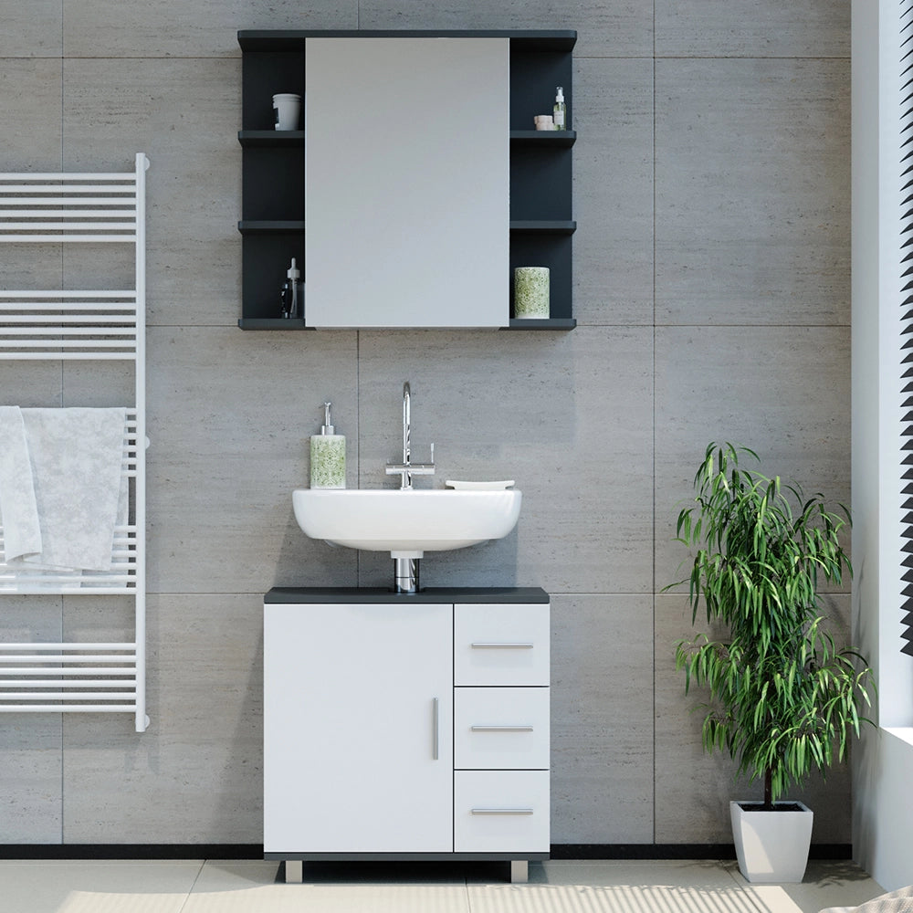 Vicco Set mobili bagno Antracite 2 parti