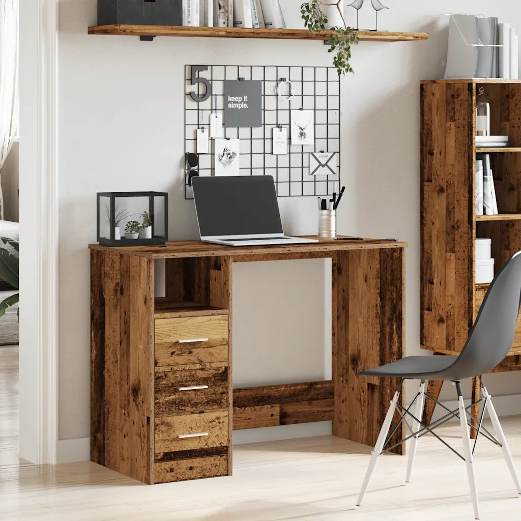 Scrivania Legno Antico 102x50x76 cm in Legno Multistrato 855852