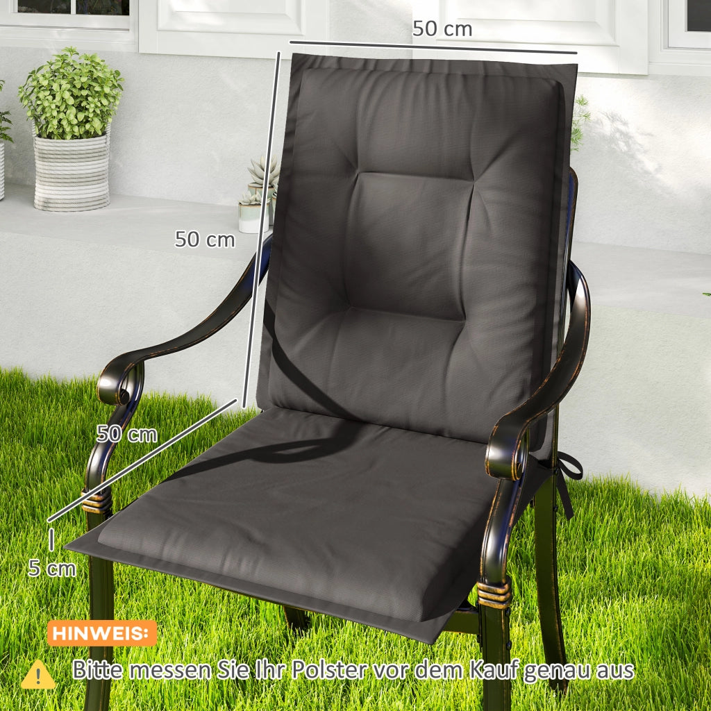 Set di 4 cuscini per sedie ¨C zephmum ¨C grigio scuro 108x50x5 cm