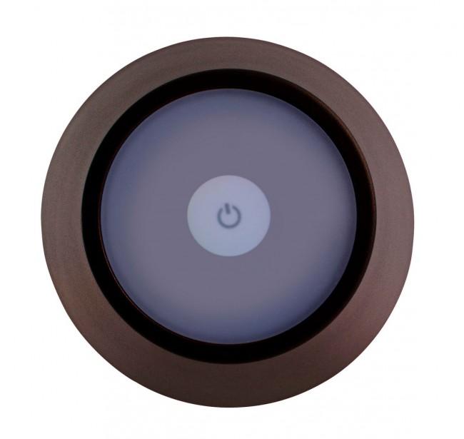 Lampada da Tavolo Ø12x38 cm in Acciaio Marrone