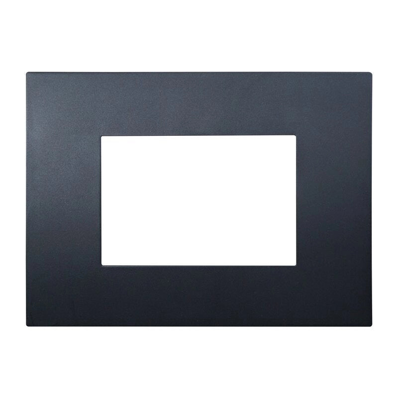 Placca Plastica Serie Venus 3P Colore Nero Compatibile Con Vimar Arke