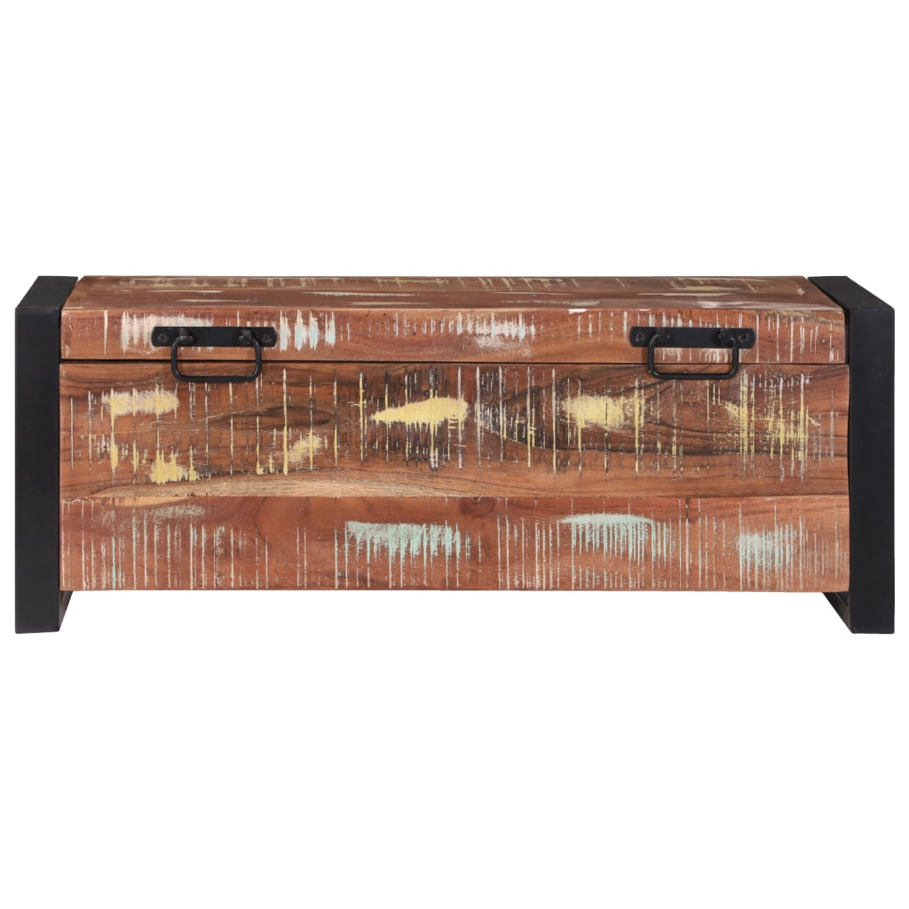 Bauli 80x30x30cm in Legno Massello di Recupero e Metallo