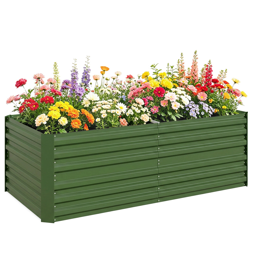 Carr¨¦ da giardino rettangolare ¨C zephmum ¨C grigio acciaio galvanizzato 180x90x59 cm