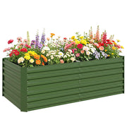 Carr¨¦ da giardino rettangolare ¨C zephmum ¨C grigio acciaio galvanizzato 180x90x59 cm