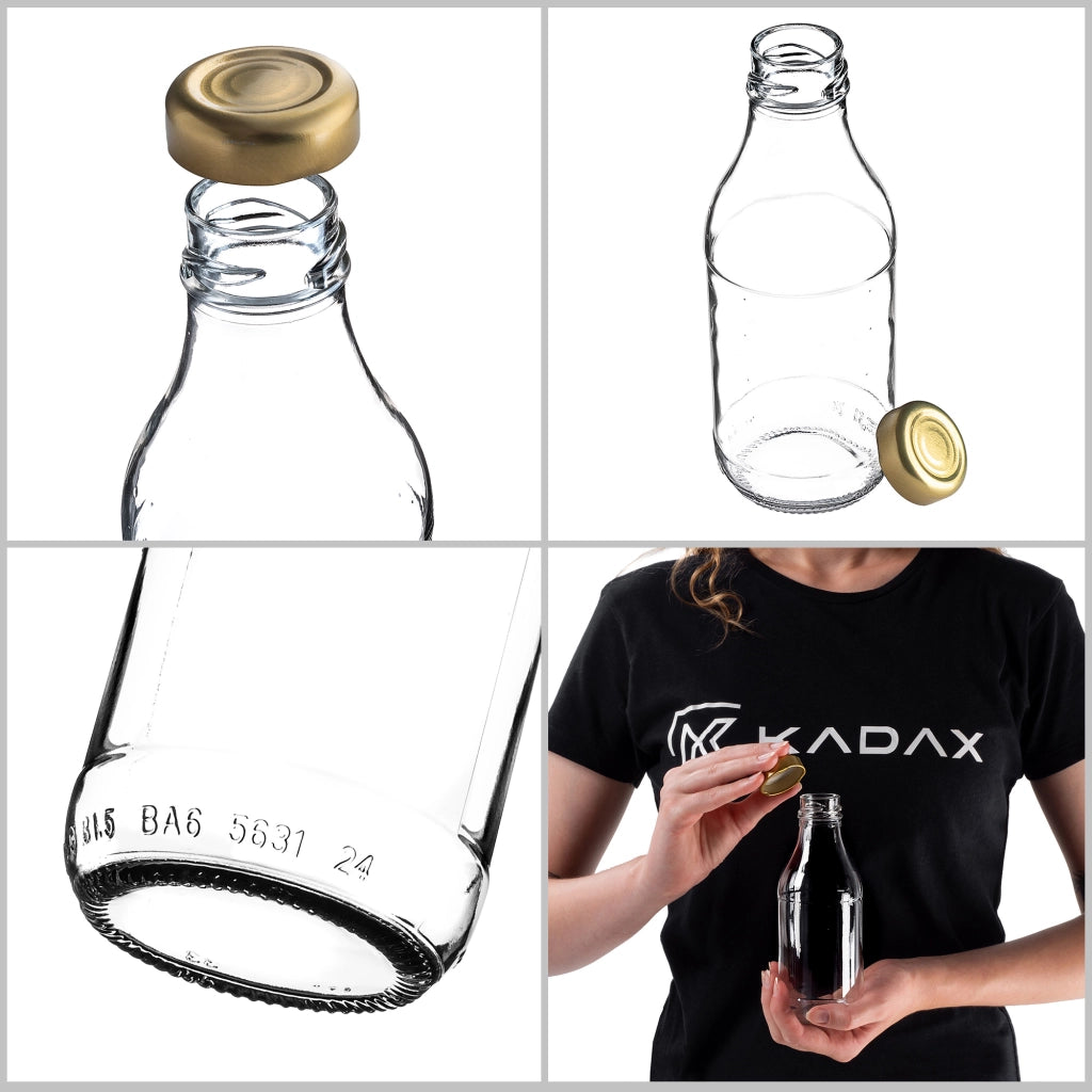 Bottiglia di vino KADAX 330ml Moonshine con tappo Liquore Kubuś Succo Bicchiere Succhi 1 pz