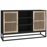 Credenza | Madia | Buffet da pranzo | Armadio da pranzo Nera 105x30x65 cm in Legno Multistrato