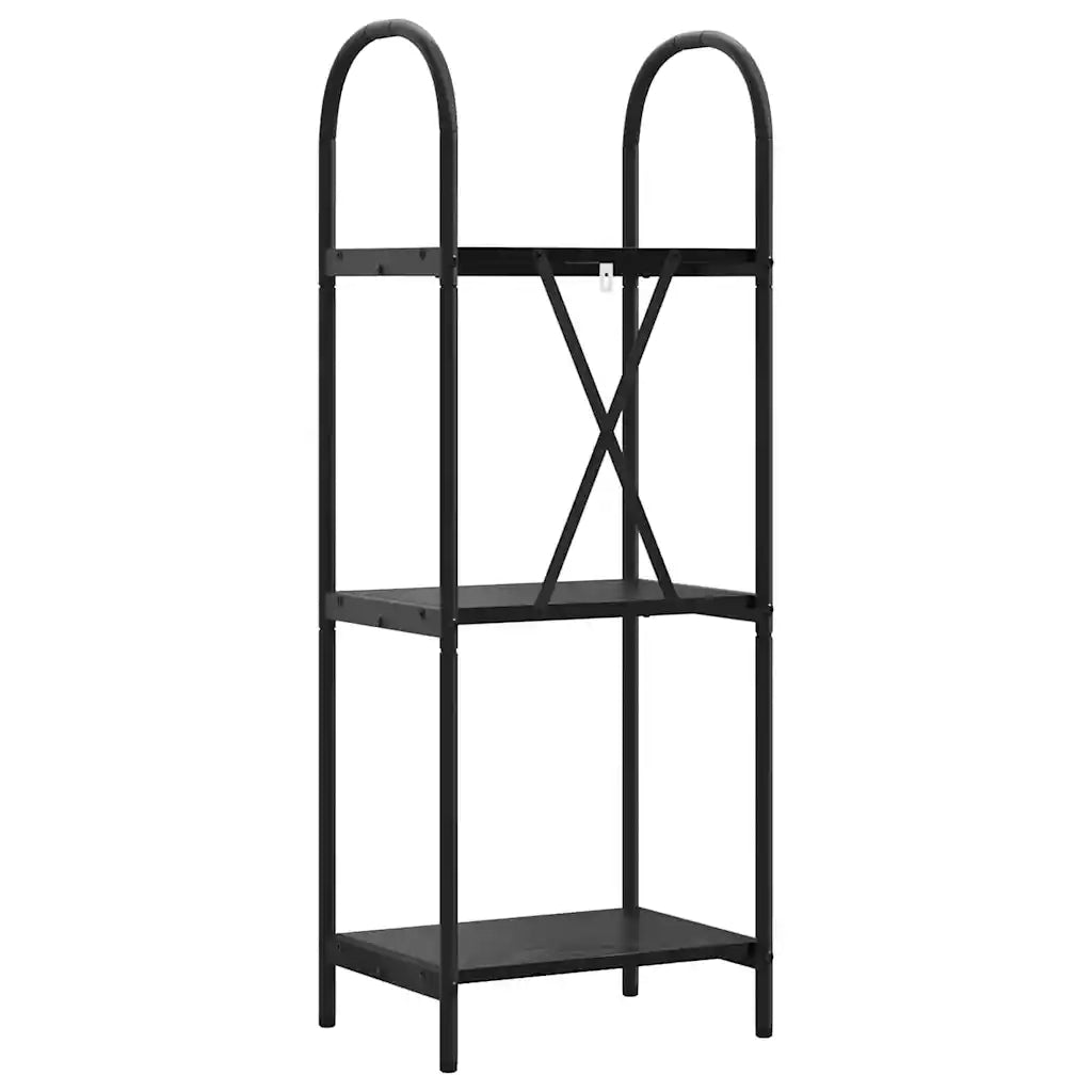 Libreria-Scaffale per Libri-Mobile di Stoccaggio Rovere Nero 40 x 30 x 109 cm Legno multistrato 644331