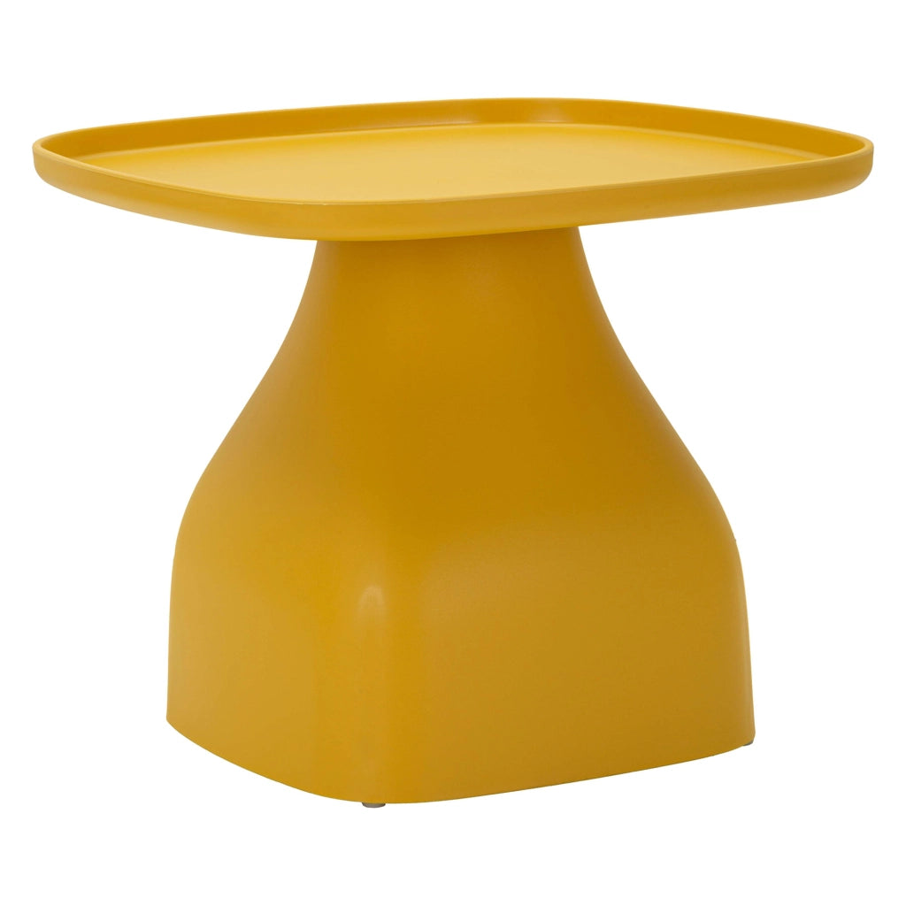 Matata, Tavolino da Salotto Adatto per Indoor/outdoor, 48x48x38h cm Giallo