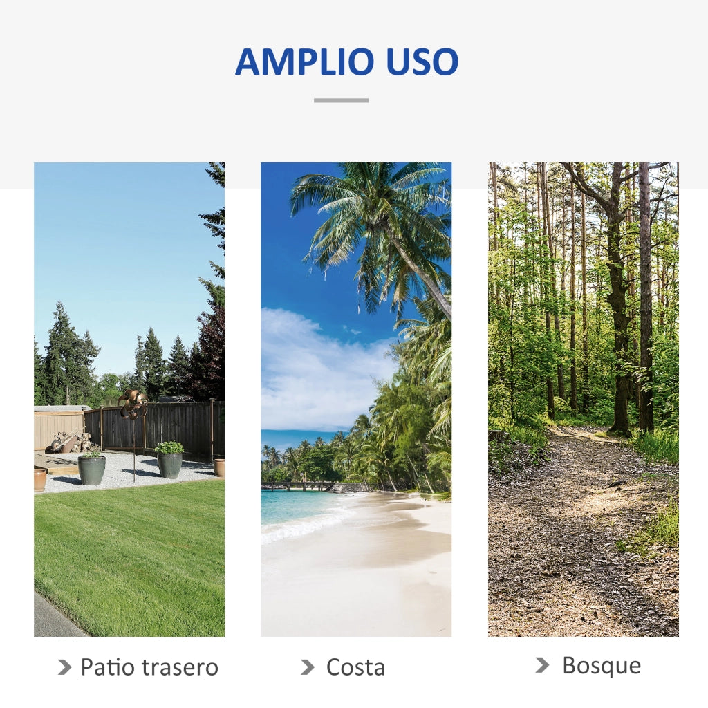 Amaca da Giardino con Supporto Pieghevole ¨C Minimal ¨C Verde Blu 310x117 cm