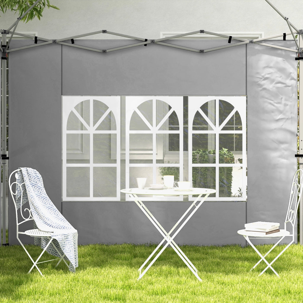 Tende laterali per gazebo 3x3m 3x4m ¨C zephmum ¨C grigio