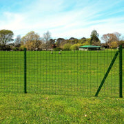 Recinzione Euro in Acciaio 25x1,7 m Verde 142402