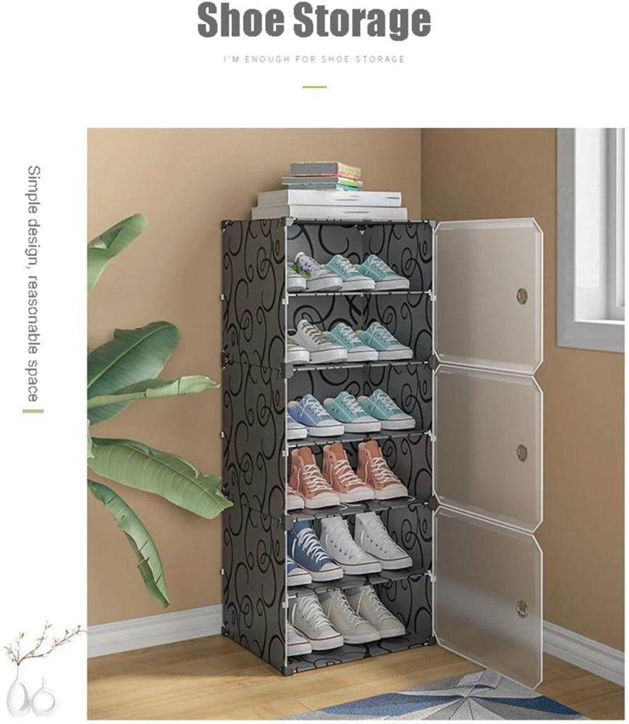 scarpiera Organizzatore per Armadietto per Scarpe, Scarpiera Multifunzionale Modulare a Cubo per Risparmiare Spazio, per Ingresso Camera da Letto per Tutti i Tipi di Scarpe, Abbigliamento, Diviso
