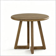 Tavolo da pranzo rotondo per 2-4 persone con piedini regolabili; in MDF; marrone; 80 × 80 × 75 cm