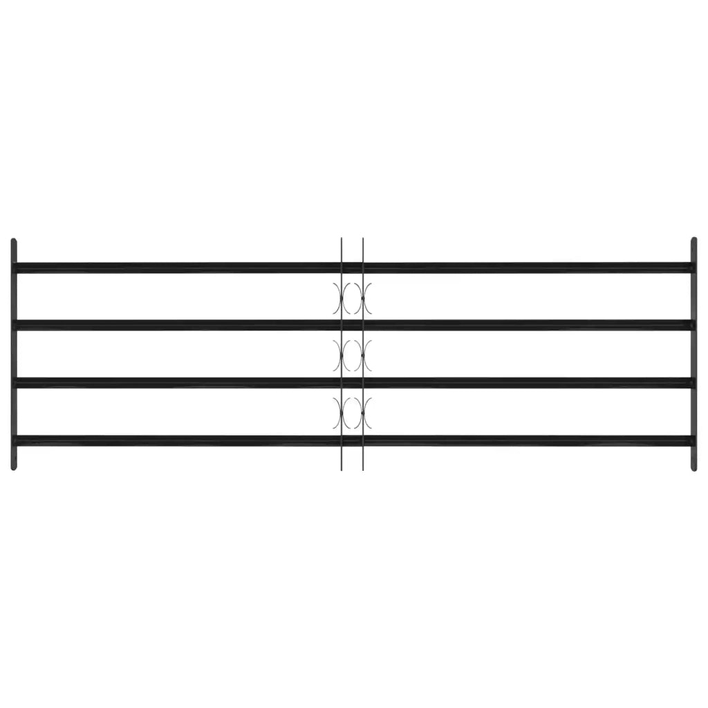 Griglia Finestra 175 x 60 cm Acciaio verniciato a polvere Nero