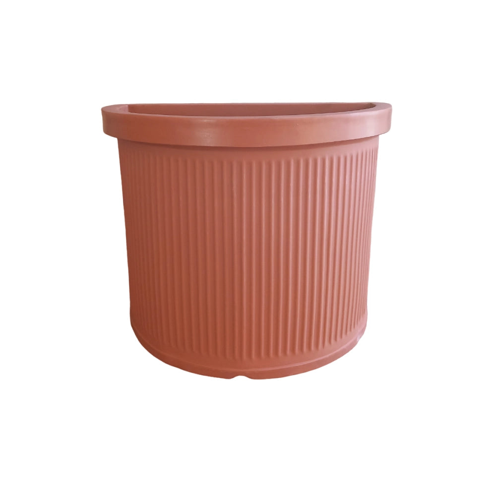 Garden Italia Vaso per Piante a Muro Millerighe Medio FMM 47×32×40 cm in Resina – Made in Italy, Antiurto, per Interni ed Esterni Colore: TERRACOTTA