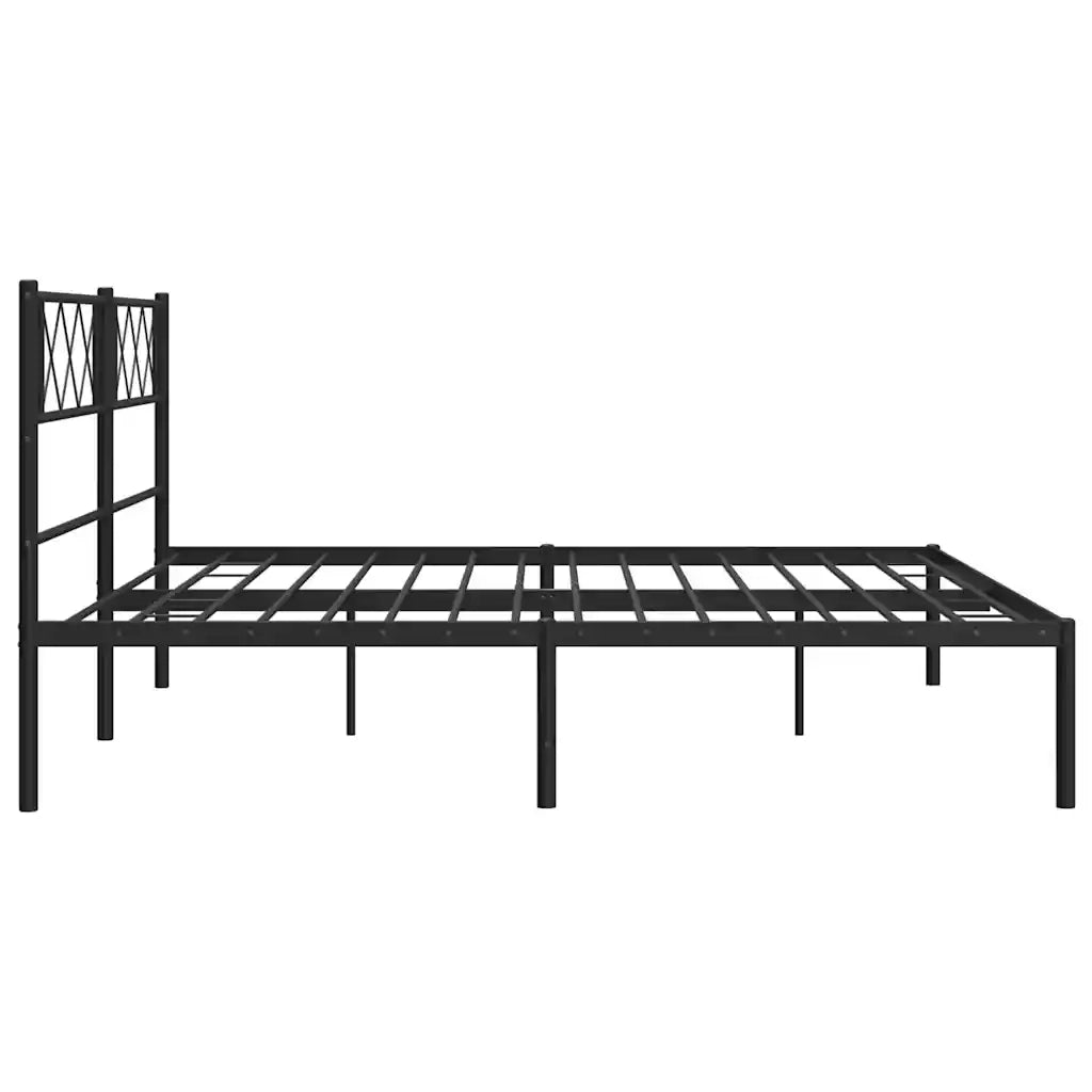 Giroletto con Testiera in Metallo Nero 193x203 cm 372283