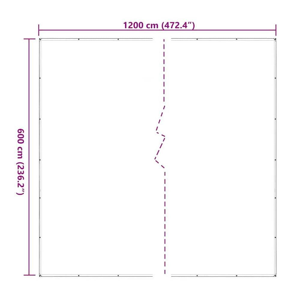 Telo trasparente con occhielli, 6x12 m, in polietilene, grande e resistente, ideale per esterni, giardino e campeggio
