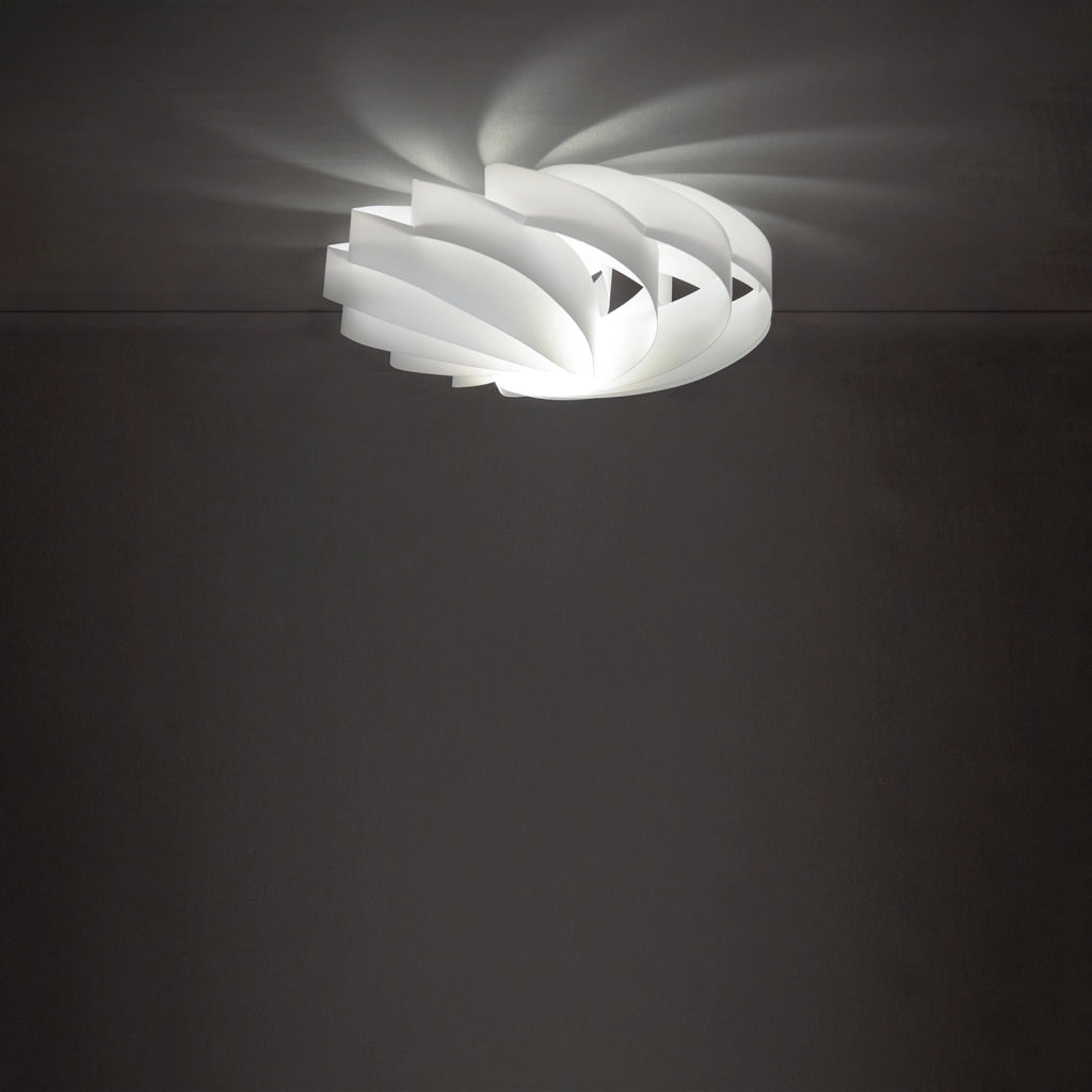 Plafoniera Moderna Flat Polilux ® Bianco 1 Luce E14