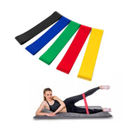 Trade Shop - 5 Fasce Elastiche In Latex Per Esercizi Fisici Joga Ginnastica Palestra 25x5 Cm -