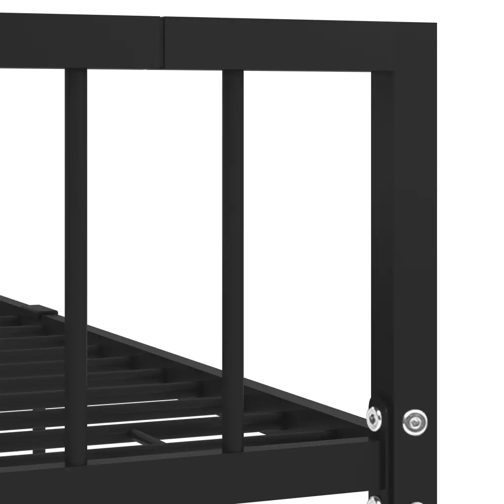 Giroletto-Struttura Letto Nero in Metallo 100x200 cm 934217