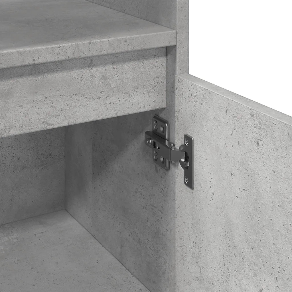 Armadietto da Bagno Grigio Cemento 30x30x100 cm in Truciolato 857210