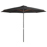 Ombrello | Parasolne da Esterni con Palo in Legno 350 cm Antracite