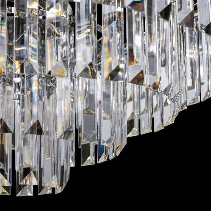 Lampada pendente Neoclassic in Metallo e Vetro Revero Cromo