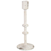 Candelabro in metallo bianco, 8,5x8,5x23 cm (altezza)