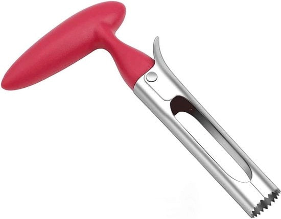Uitstaccatore per mele in acciaio inossidabile con lama in acciaio inossidabile - qualità alimentare - bordo dentellato - rosso