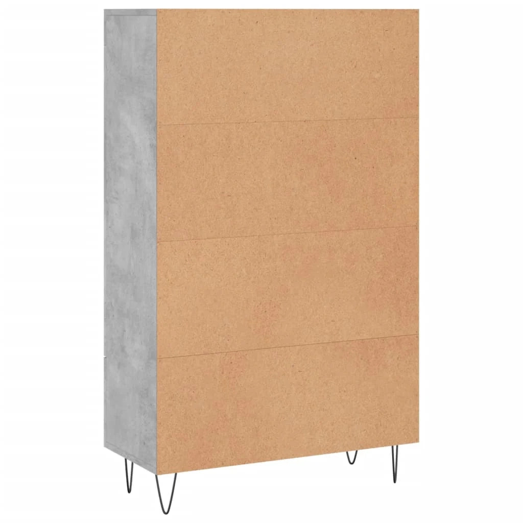 Buffet credenza cassettiera mobiletto mobile contenitore organizer cucina soggiorno salotto alto 69,5 x 31 x 115 cm legno ingegnerizzato grigio 02_0034471
