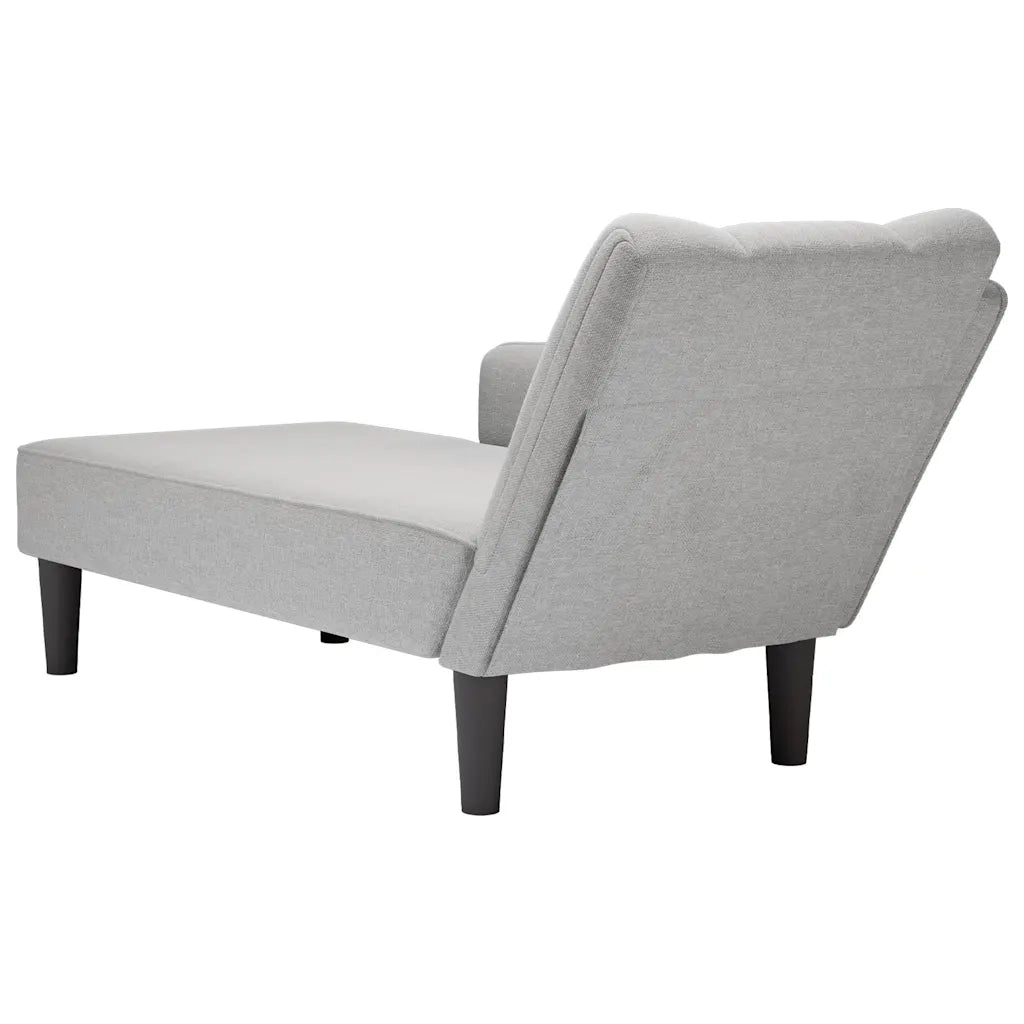 Sdraio con Bracciolo Destro in Tessuto Grigio Nuvola CFW4403296