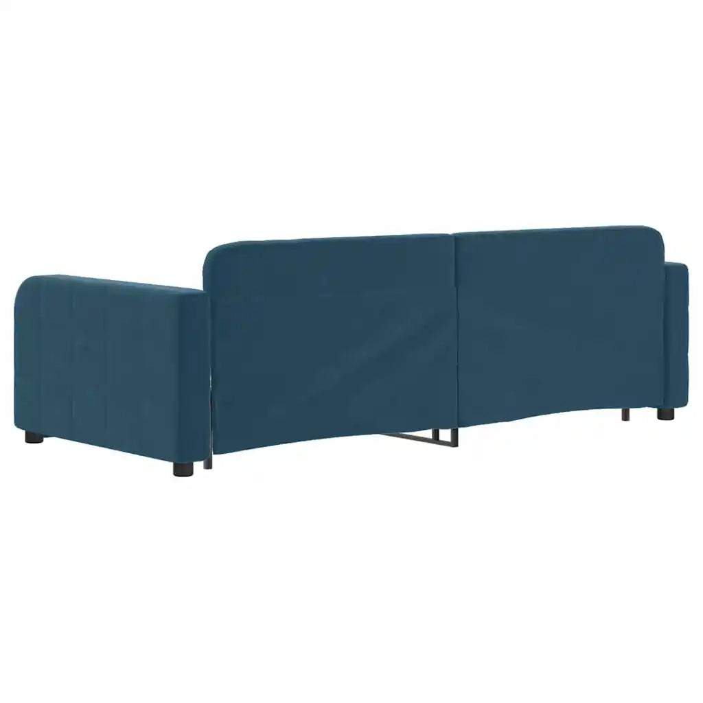 Divano Letto con Letto Estraibile-Sofa Letto-Daybed Blu 90x200 cm in Velluto 733588