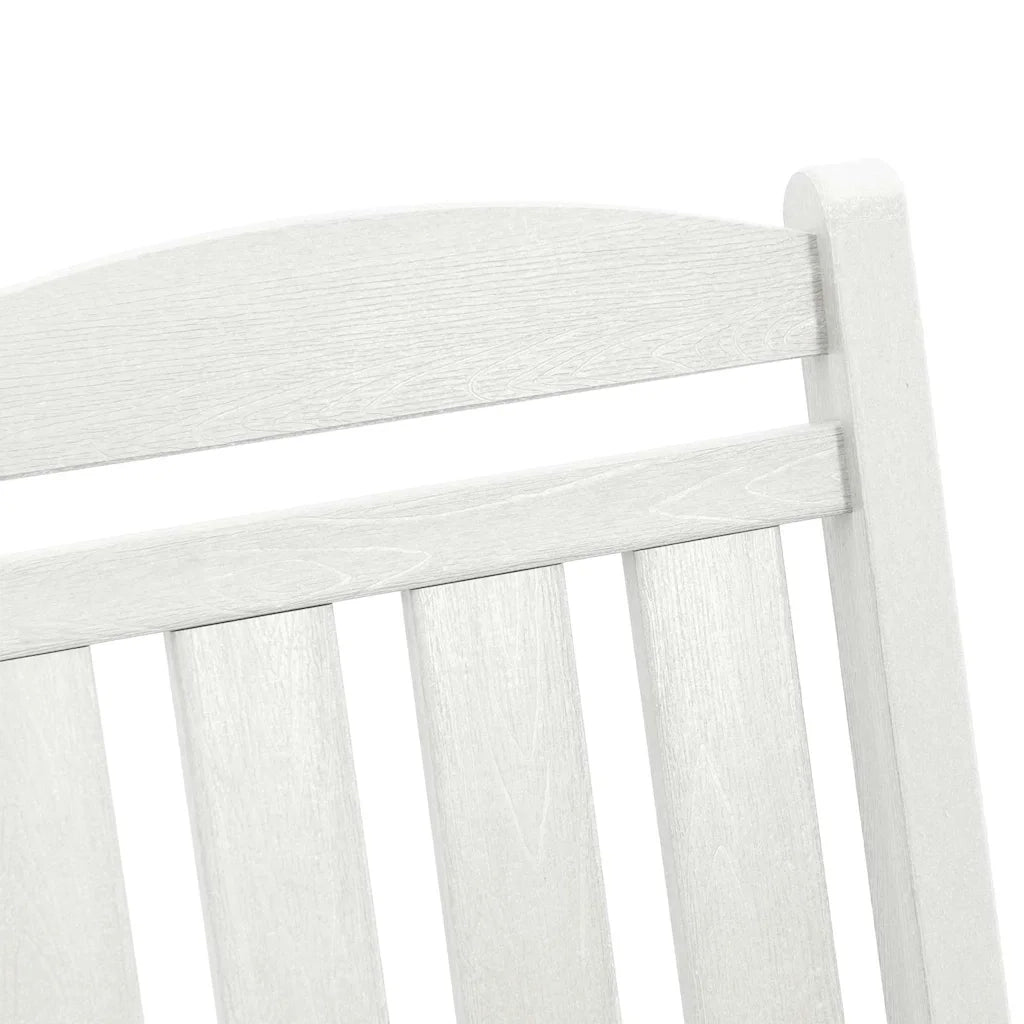 Sedia a dondolo da Giardino | Sedie da Esterno Bianco 92 x 70 x 108cm HDPE