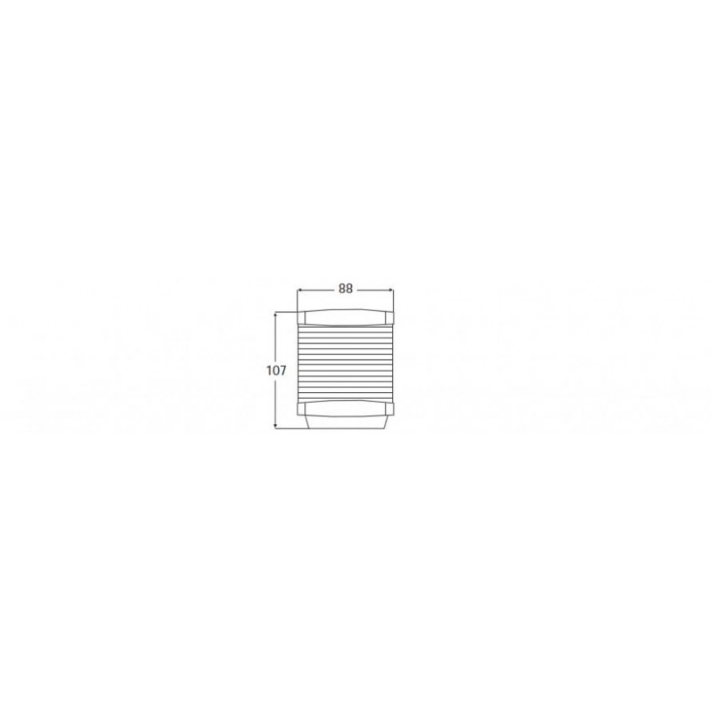 FANALE 2984 NERO 360° LUCE BIANCA