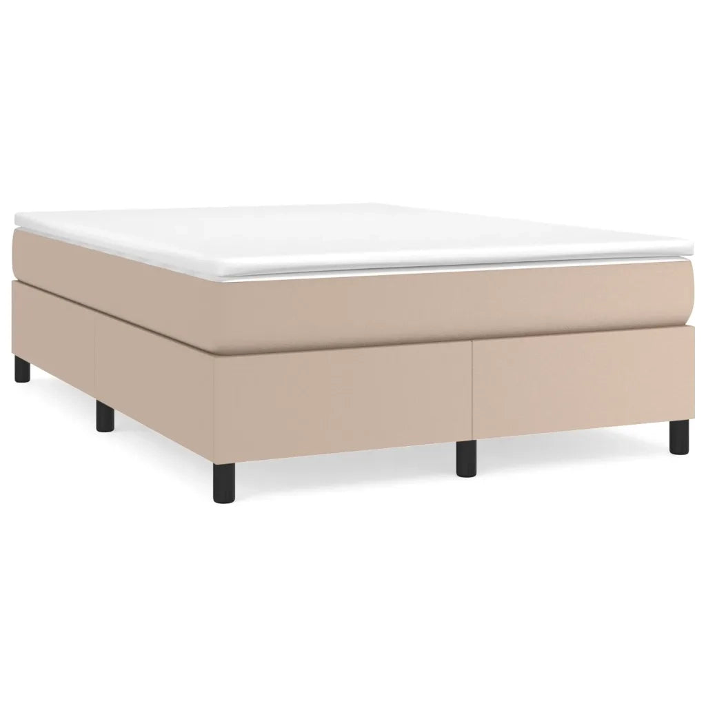 Struttura Letto a Rete a Molle Cappuccino 140x200 cm in Similpelle 3121052