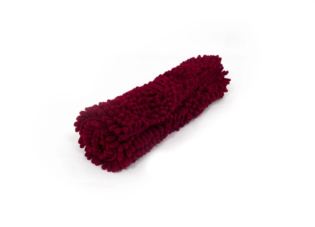 Tappeto Bagno Retro Gommato Antiscivolo Lavorazione Shaggy Modello Passatello - 50x80 - Burgundy