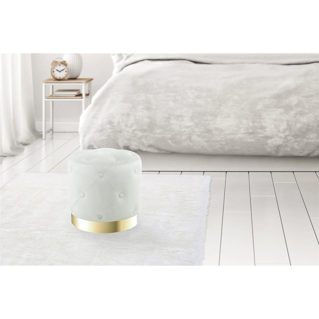 Pouf contenitore Piano in velluto bordeaux con base dorata