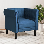 Divano Sedia-Poltrona Chesterfield Blu in Tessuto