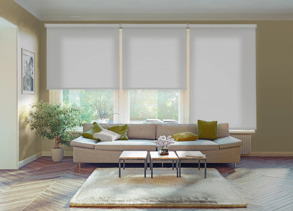 VIEWTEX Tenda a rullo Traslucida Ecofuture (100% tessuto riciclato) Grigio 105 X 190cm - Made in Europe - 5 anni di garanzia