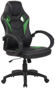 Sedia da ufficio sportiva Magnus in similpelle verde