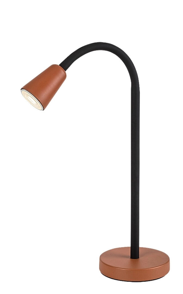 Lampada da scrivania GU10 nera/arancio Rabalux Aldo