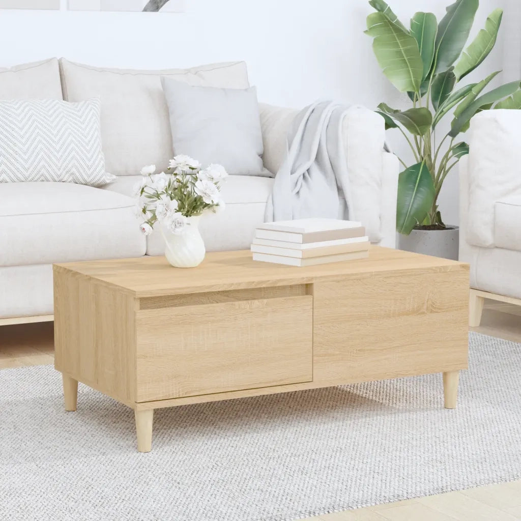 Tavolino Salotto-Tavolino da soggiorno-Tavolo Rovere Sonoma 90x50x36,5 cm Legno Multistrato 235107