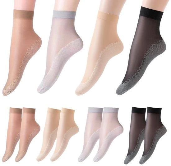 Calze di pianta trasparenti per donna - Aria e comodo - 4 colori - Zona antiscivolo di cotone - Ideali per EU 36-42 - Perfetti per ...