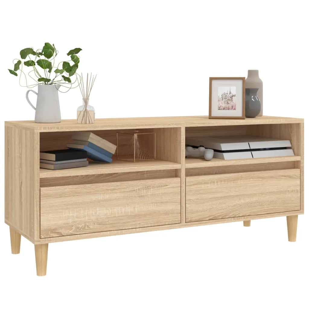 Mobile TV Rovere Sonoma 100x34,5x44,5 cm in Legno Multistrato 831896