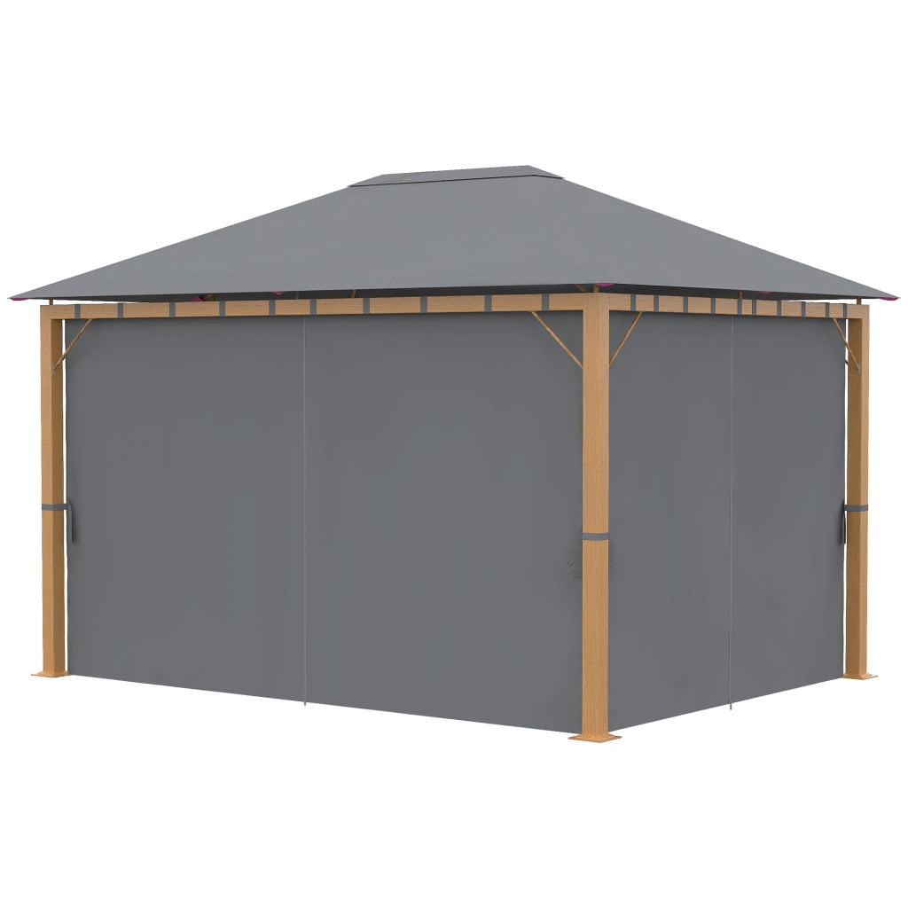 Tenda da giardino rettangolare con tende e copertura in poliestere ¨C Zephmum ¨C 4x3 m struttura in alluminio