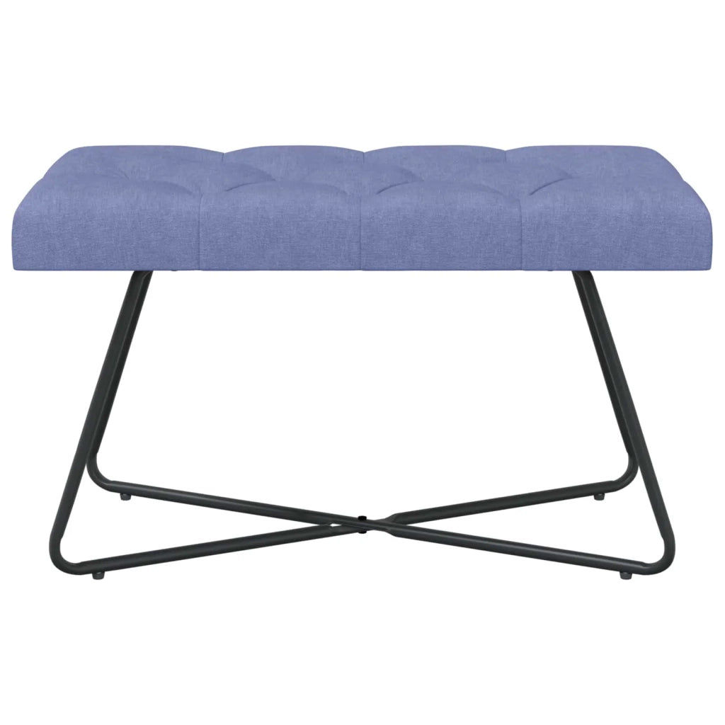 Panchina con bottoni imbottiti Blu jeans 80 x 40 x 46 cm 42038370